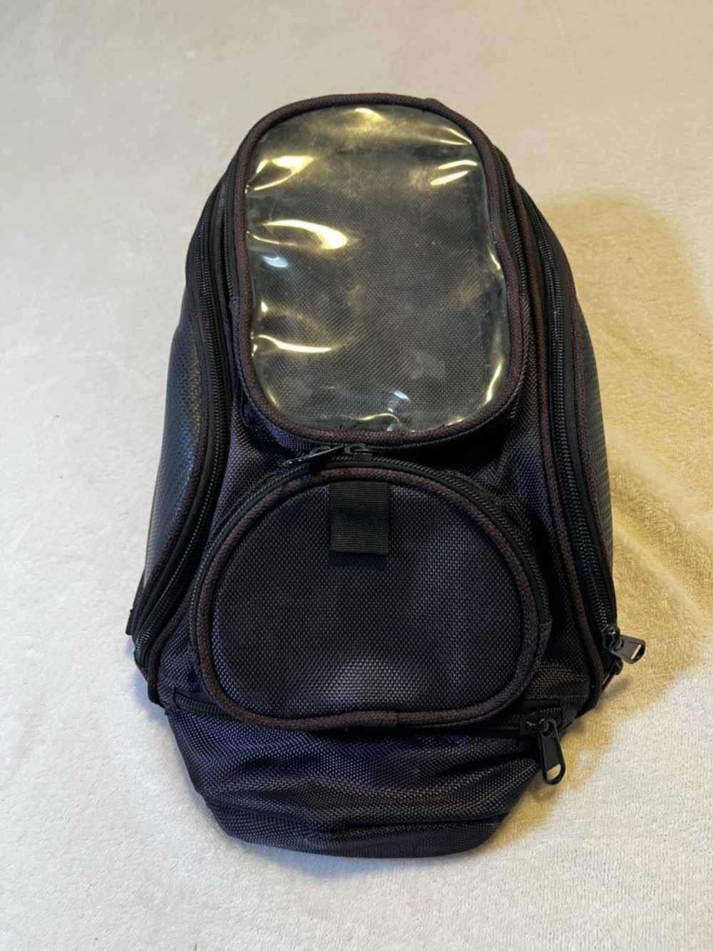 Motorcycle Tank Bag Dark purple Travel Storage Magnetic Multi Pocket Bike Bag - Picture 2 of 5